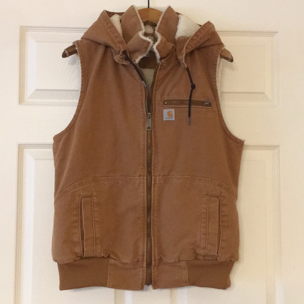 Carhartt Women’s Weathered Duck Vest with Hood -L